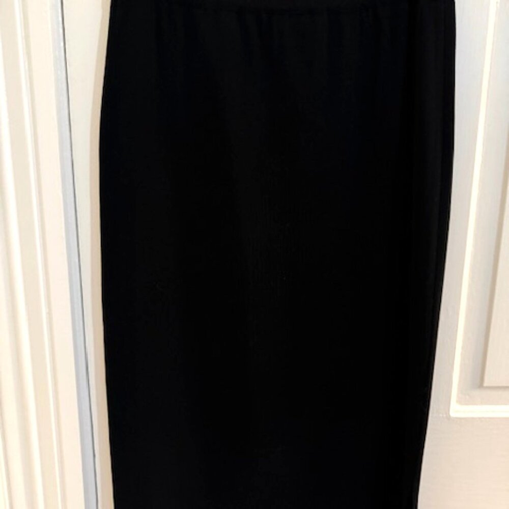 Ming Wang Black Midi Skirt, Size Medium